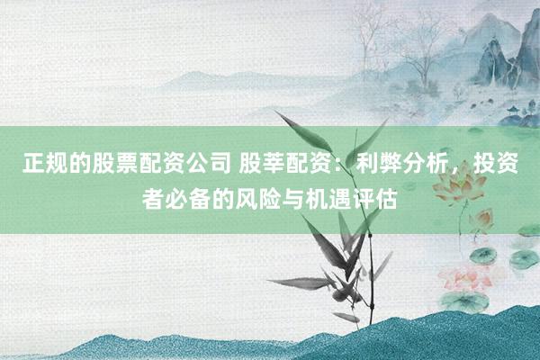 正规的股票配资公司 股莘配资：利弊分析，投资者必备的风险与机遇评估