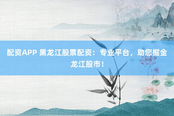配资APP 黑龙江股票配资：专业平台，助您掘金龙江股市！