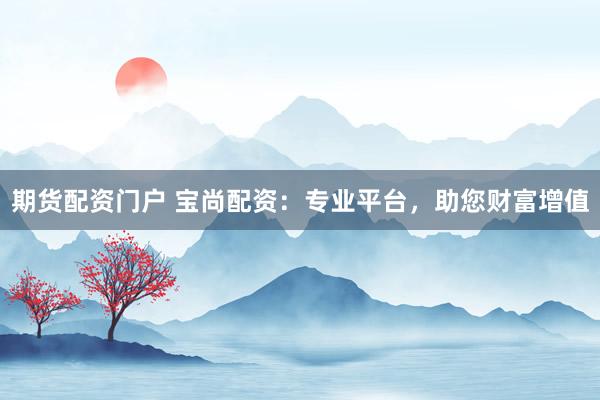 期货配资门户 宝尚配资：专业平台，助您财富增值