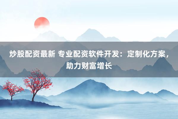 炒股配资最新 专业配资软件开发：定制化方案，助力财富增长